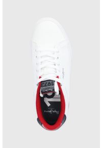 Pepe Jeans buty Kenton Colours kolor biały. Nosek buta: okrągły. Zapięcie: sznurówki. Kolor: biały. Materiał: guma. Obcas: na obcasie. Wysokość obcasa: niski #5