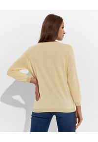 CAPPELLINI - Żółty sweter. Kolor: żółty. Materiał: materiał. Styl: sportowy #4