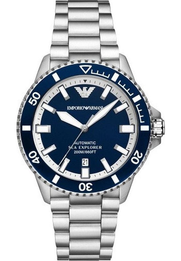 Emporio Armani - ZEGAREK MĘSKI EMPORIO ARMANI AR60079 Sea Explorer AUTOMATIC (zi110a) + BOX