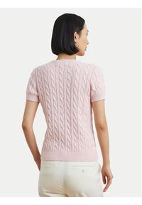 Lauren Ralph Lauren - LAUREN RALPH LAUREN Sweter 200965880002 Różowy Relaxed Fit. Kolor: różowy. Materiał: bawełna