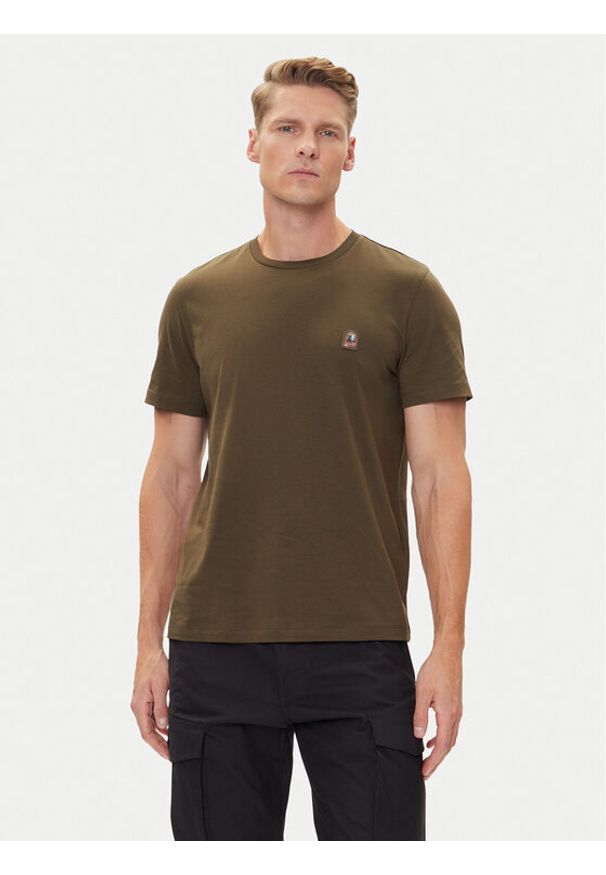 Parajumpers T-Shirt Patch 25WMPMTSEY29 Khaki Regular Fit. Kolor: brązowy. Materiał: bawełna