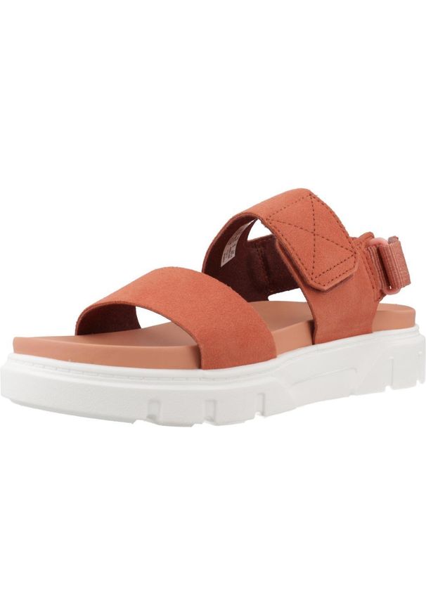 Timberland - Sandały TIMBERLAND GREYFIELD SANDAL 2 STR Czerwony. Kolor: czerwony. Materiał: tkanina, skóra. Sezon: lato