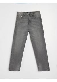 Sinsay - Jeansy loose fit z elektem sprania - szary. Kolor: szary #1