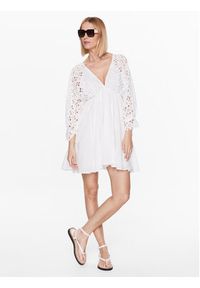 Iconique Sukienka letnia IC23 019 Biały Regular Fit. Kolor: biały. Materiał: bawełna. Sezon: lato