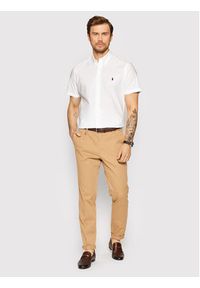 Polo Ralph Lauren Koszula 710867700002 Biały Custom Fit. Typ kołnierza: polo. Kolor: biały. Materiał: bawełna #4