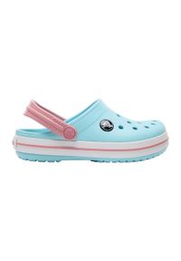 Buty do chodzenia niemowlęce Crocs Crocband Clog. Zapięcie: bez zapięcia. Kolor: biały, niebieski, wielokolorowy. Materiał: syntetyk, materiał. Szerokość cholewki: normalna. Sport: turystyka piesza