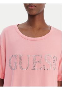 Guess T-Shirt E5GI07 K68D2 Różowy Regular Fit. Kolor: różowy. Materiał: wiskoza #4