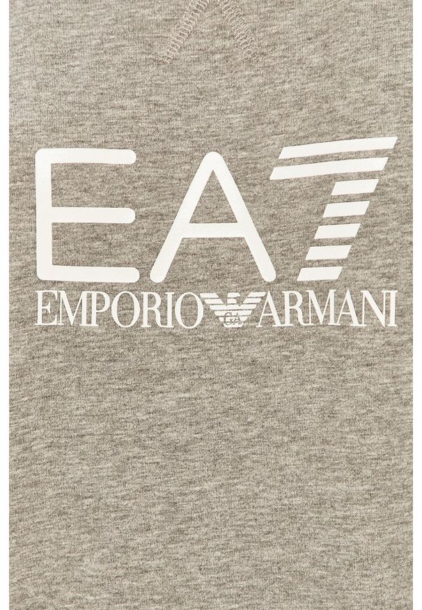 EA7 Emporio Armani - Bluza. Okazja: na co dzień. Kolor: szary. Wzór: nadruk. Styl: casual