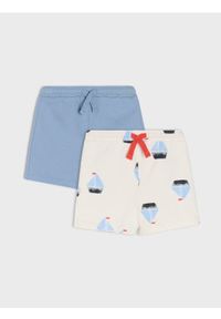 Sinsay - Szorty 2 pack - kremowy. Kolor: kremowy