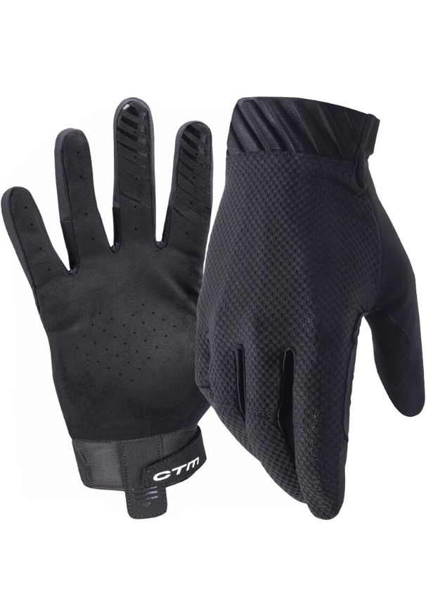 Rękawiczki rowerowe długie dla dorosłych MTB Enduro CTM Pathyst. Kolor: czarny. Sport: kolarstwo