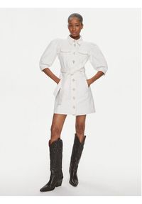 Custommade Sukienka jeansowa Karly 999448456 Biały Regular Fit. Kolor: biały. Materiał: bawełna #2