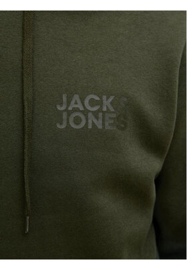 Jack & Jones Bluza Corp Logo 12152840 Zielony Regular Fit. Kolor: zielony. Materiał: bawełna, syntetyk