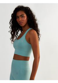 BESHAPED - Stanik Sportowy BeShaped Femme Force Bezszwowy. Kolor: niebieski. Materiał: nylon