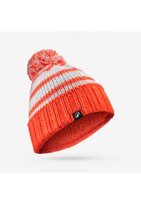WEDZE - Czapka narciarska dla dzieci Wedze Grand Nord 500. Kolor: wielokolorowy, szary, czerwony, pomarańczowy. Materiał: akryl, materiał. Sezon: zima. Styl: sportowy #1