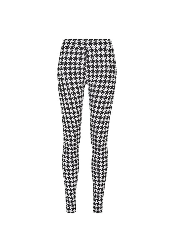 Urban Classics - Damskie Miękkie Legginsy W Pepitkę. Kolor: czarny. Sport: turystyka piesza