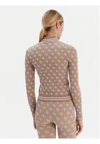 Guess Bluza V5BP08 K2000 Brązowy Slim Fit. Kolor: brązowy. Materiał: syntetyk #5