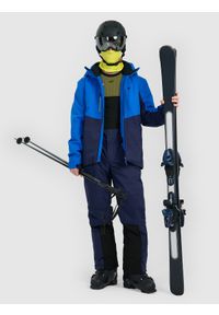 4f - 4F Kurtka narciarska membrana Dermizax 20000 z wypełnieniem Primaloft Black męska - niebieska S. Typ kołnierza: kołnierzyk stójkowy. Kolor: niebieski. Materiał: mesh. Sezon: zima. Styl: klasyczny #2