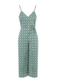 Born2be - Zielony Kombinezon Siffo. Kolor: zielony. Materiał: materiał. Długość rękawa: na ramiączkach. Wzór: aplikacja, kolorowy, jednolity. Sezon: lato #6