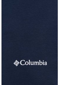 columbia - Columbia spodnie dresowe męskie kolor granatowy gładkie. Kolor: niebieski. Materiał: dresówka. Wzór: gładki #3