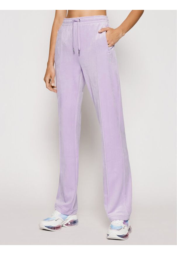 Juicy Couture Spodnie dresowe Tina JCAPW045 Fioletowy Regular Fit. Kolor: fioletowy. Materiał: syntetyk