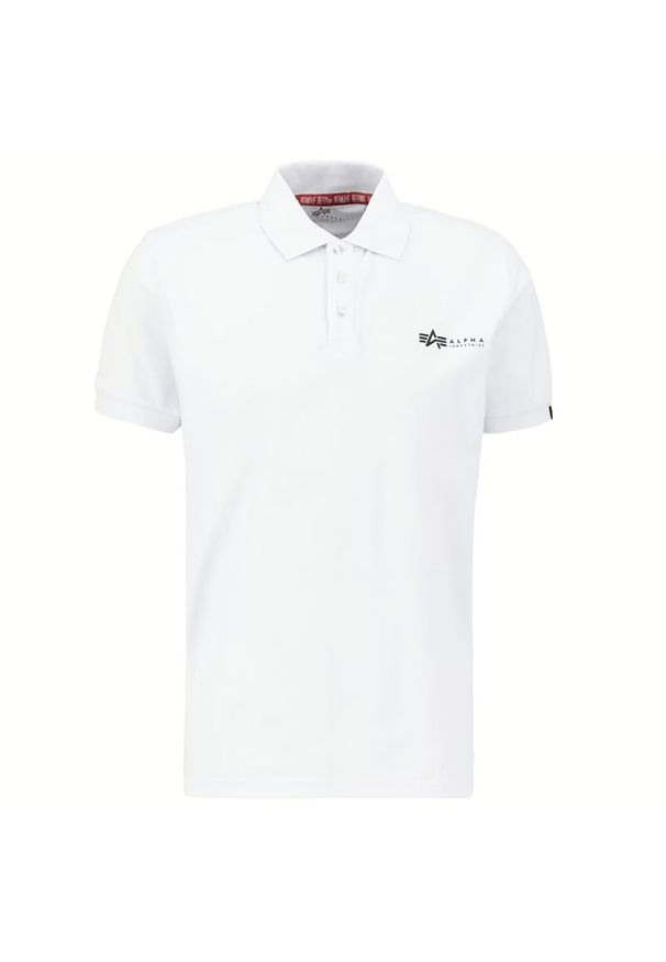 Koszulka Alpha Industries Basic Polo 10660009 - biała. Typ kołnierza: polo. Kolor: biały. Materiał: bawełna. Długość rękawa: krótki rękaw. Długość: krótkie