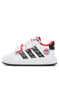 Adidas - adidas Sneakersy Grand Court x Marvel Spider-Man IF9893 Biały. Kolor: biały. Materiał: syntetyk. Wzór: motyw z bajki #2