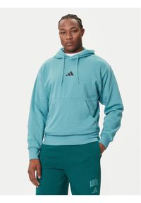 Adidas - adidas Bluza Essentials Feelcozy JX5659 Turkusowy Regular Fit. Kolor: turkusowy. Materiał: bawełna