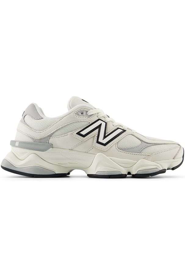 Buty unisex New Balance U9060ZGF – białe. Kolor: biały. Materiał: skóra, materiał, guma, syntetyk. Szerokość cholewki: normalna. Sport: turystyka piesza