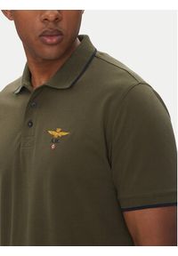 Aeronautica Militare Polo 251PO1308P82 Khaki Regular Fit. Typ kołnierza: polo. Kolor: brązowy. Materiał: bawełna