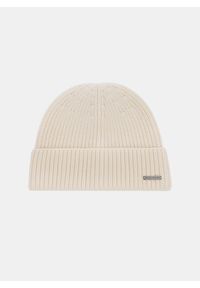 Pako Lorente - PAKO LORENTE – Beżowa wełniana czapka męska. Kolor: beżowy. Materiał: wełna. Sezon: zima #1