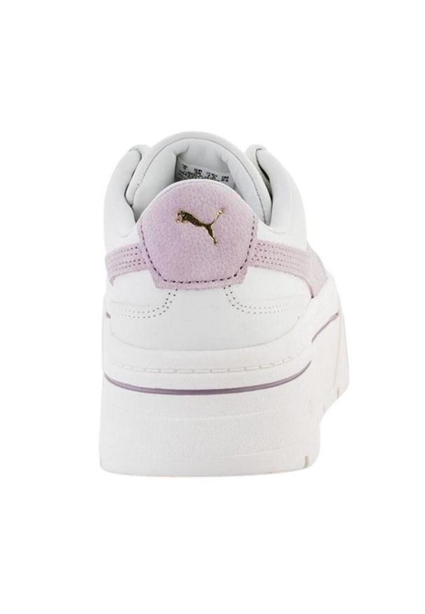 Puma - Kobiety/Panie Mayze Stack Skórzane Buty Sportowe. Kolor: biały. Materiał: skóra. Styl: sportowy