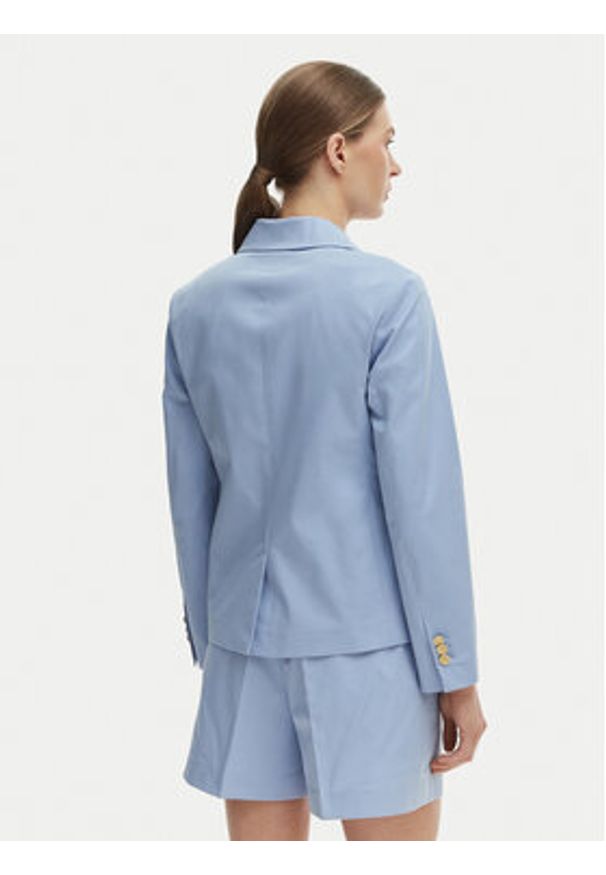 TOMMY HILFIGER - Tommy Hilfiger Marynarka WW0WW47179 Niebieski Slim Fit. Kolor: niebieski. Materiał: bawełna