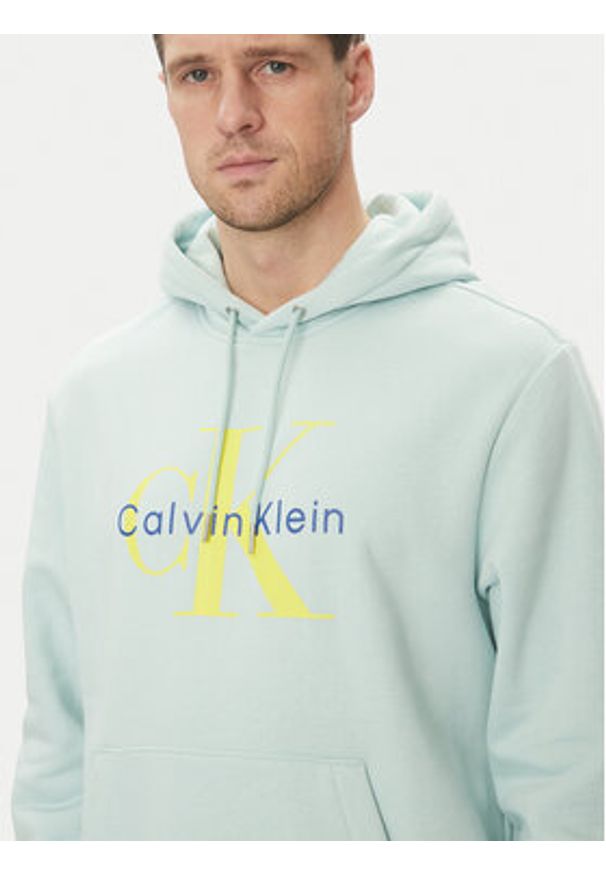 Calvin Klein Jeans Bluza Monologo LV040BM800 Zielony Regular Fit. Kolor: zielony. Materiał: bawełna