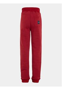 TOMMY HILFIGER - Tommy Hilfiger Spodnie dresowe Monotype KB0KB08278 M Bordowy Regular Fit. Kolor: czerwony. Materiał: bawełna #8