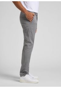 Lee - LEE SLIM CHINO MĘSKIE SPODNIE MATERIAŁOWE STEEL GREY L71LTY65. Materiał: materiał #5