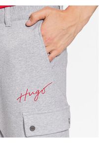 Hugo Spodnie materiałowe 50496123 Szary Slim Fit. Kolor: szary. Materiał: materiał #5