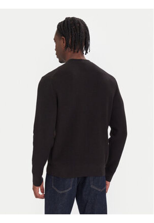 Calvin Klein Sweter LV04LB327G Czarny Regular Fit. Kolor: czarny. Materiał: bawełna