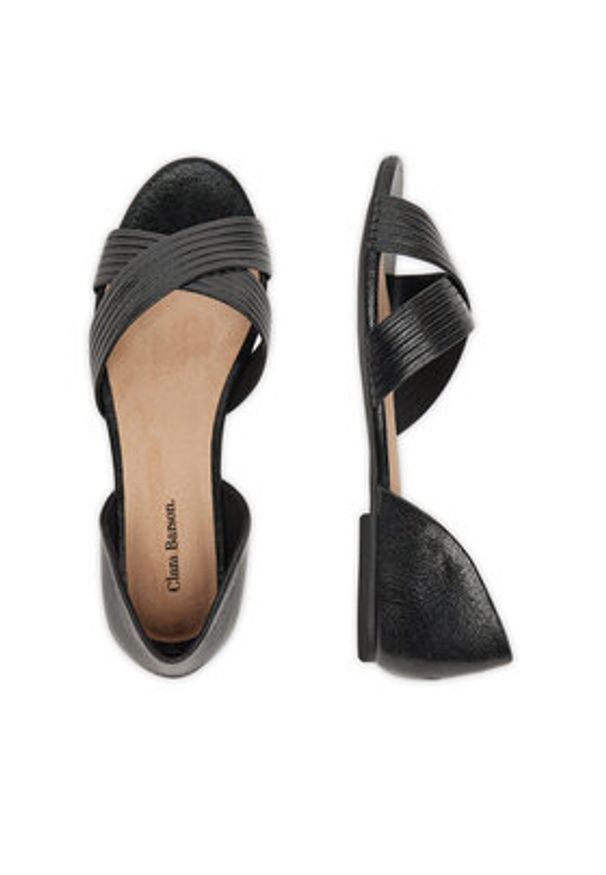 Clara Barson Baleriny WS24038-03 Czarny. Kolor: czarny. Materiał: skóra