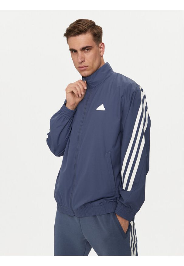 Adidas - adidas Bluza Future Icons 3-Stripes IR9237 Niebieski Loose Fit. Kolor: niebieski. Materiał: syntetyk