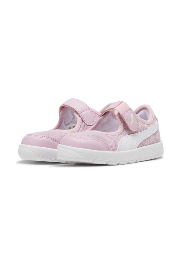 Puma - Sneakersy dla małych dzieci Courtflex v3 Lina V PUMA. Okazja: na co dzień. Kolor: biały, wielokolorowy, różowy. Sport: bieganie