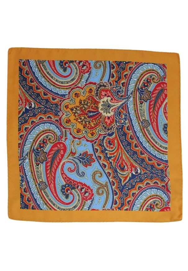 Chattier - Kolorowa Poszetka w Orientalny Wzór, Paisley - 33x33 cm - CHATTIER. Kolor: wielokolorowy. Wzór: paisley, kolorowy