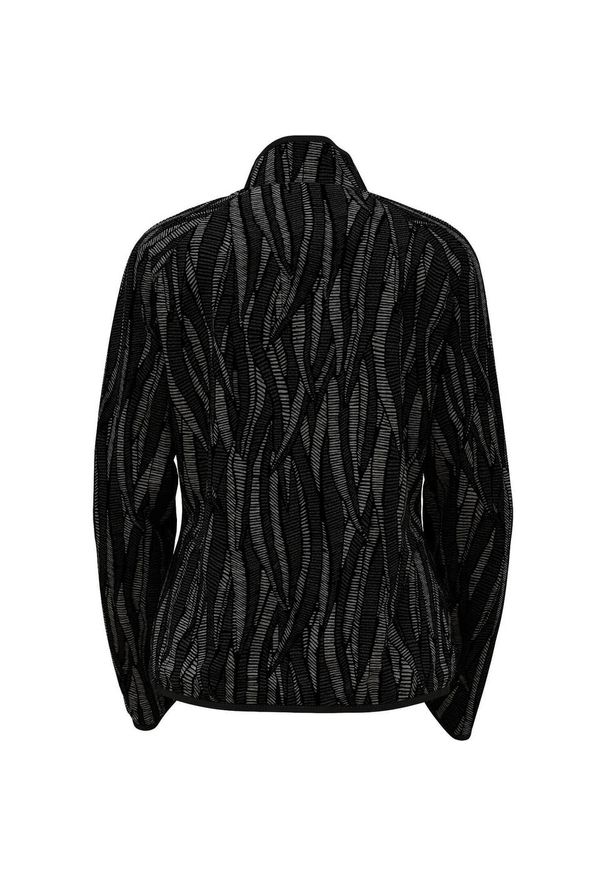 Kurtka do biegania damska Odlo Jacket ESSENTIAL LIGHT PRINT. Kolor: czarny. Wzór: nadruk