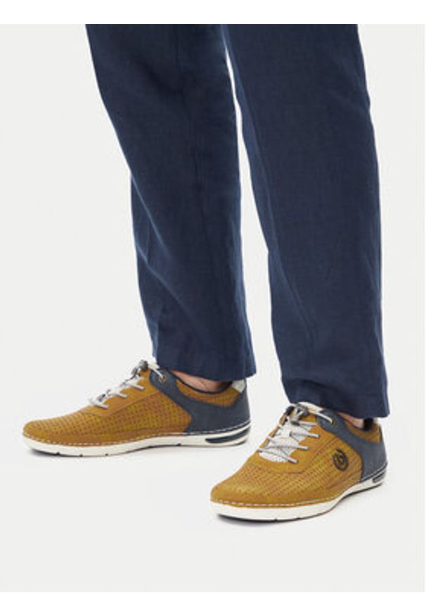 Bugatti Półbuty 321-ASG03-5050 5041 Żółty. Kolor: żółty. Materiał: skóra