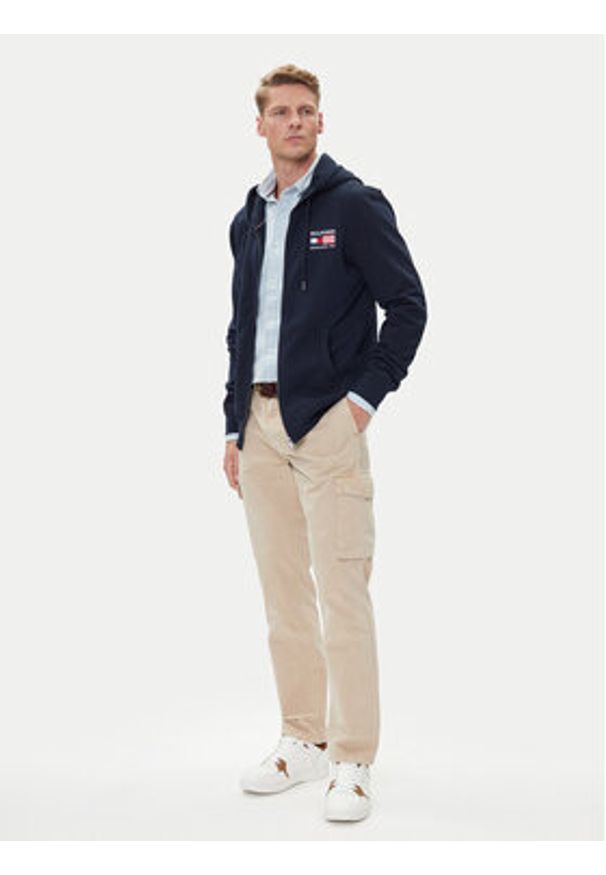 TOMMY HILFIGER - Tommy Hilfiger Bluza American MW0MW39691 Granatowy Regular Fit. Kolor: niebieski. Materiał: bawełna
