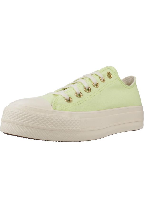 Converse - Buty CONVERSE CHUCK TAYLOR ALL STAR LIFT OX Zielony. Kolor: zielony. Materiał: tkanina