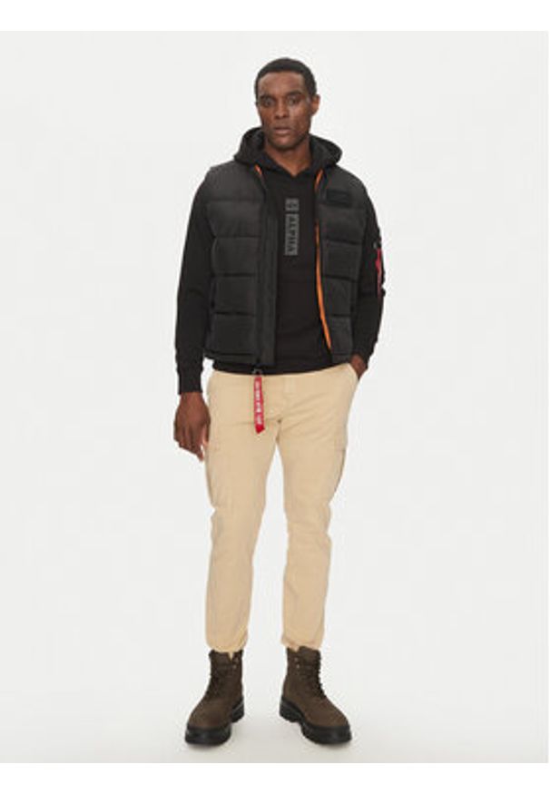 Alpha Industries Kamizelka 118109 Czarny Regular Fit. Kolor: czarny. Materiał: syntetyk. Długość rękawa: bez rękawów