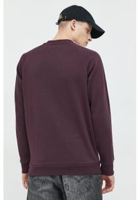 adidas Originals bluza męska kolor fioletowy z aplikacją. Okazja: na co dzień. Kolor: fioletowy. Materiał: bawełna, poliester. Długość rękawa: raglanowy rękaw. Wzór: aplikacja. Styl: casual #2