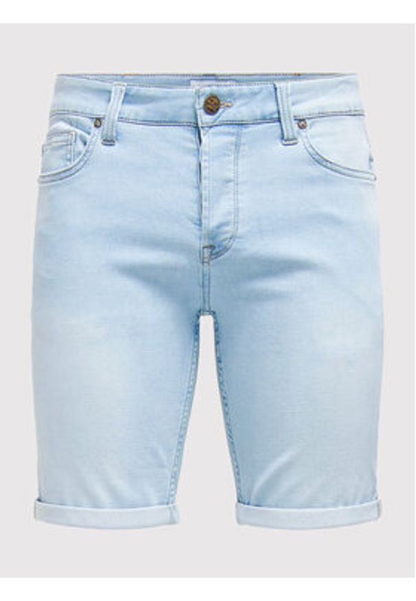 Only & Sons Szorty jeansowe Ply 22018587 Błękitny Regular Fit. Kolor: niebieski. Materiał: bawełna