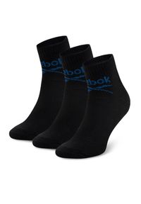 Zestaw 3 par wysokich skarpet unisex Reebok. Kolor: czarny