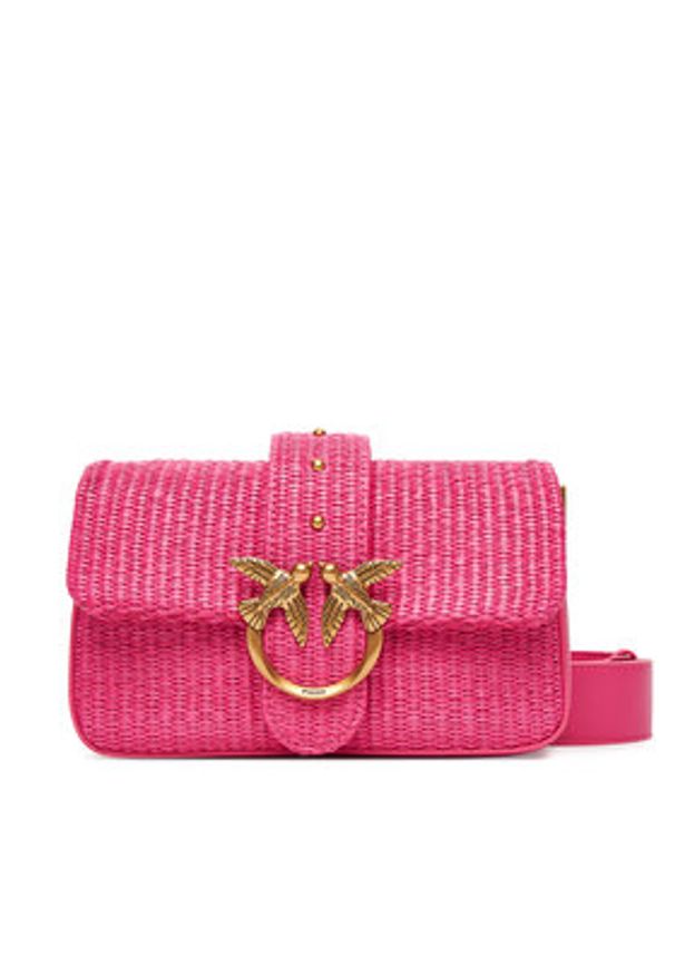Pinko - PINKO Torebka Love One Mini Slouchy Fl PE 25 PLTT 104340 A2CF Różowy. Kolor: różowy
